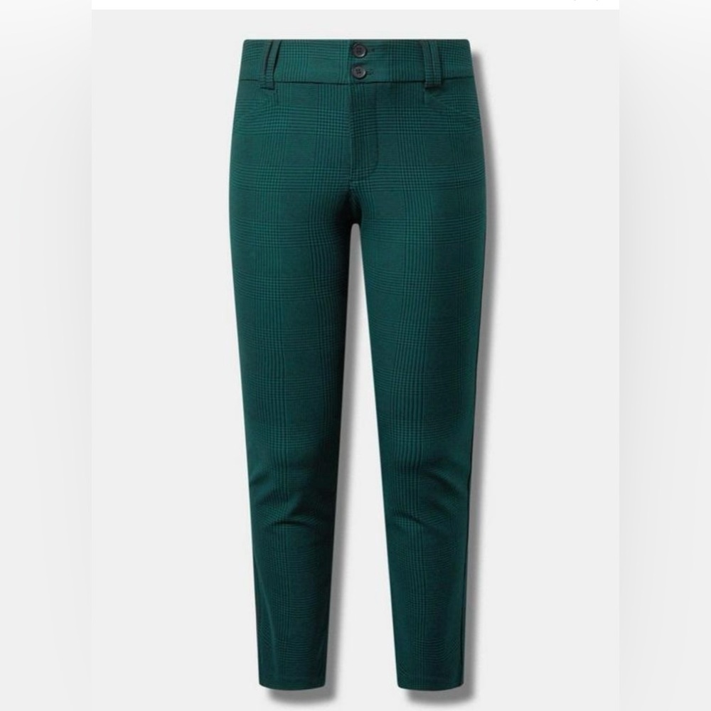 torrid Green Plaid Slim Ankle Pants